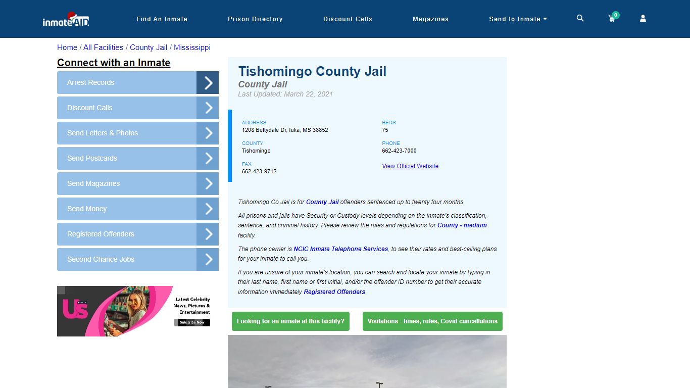 Tishomingo County Jail - Inmate Locator - Iuka, MS
